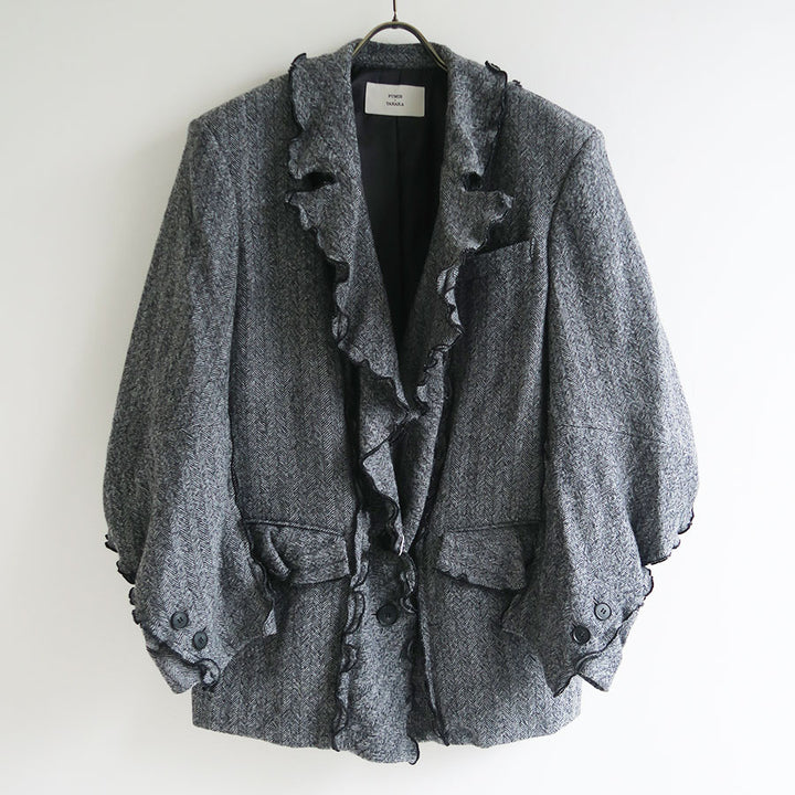 FUMIE TANAKA フミエタナカ　 frill jk ブラック　新品未使用 FUMIE TANAKA/フミエタナカ】frill jk F25A-05の通販 「ONENESS ONLINE