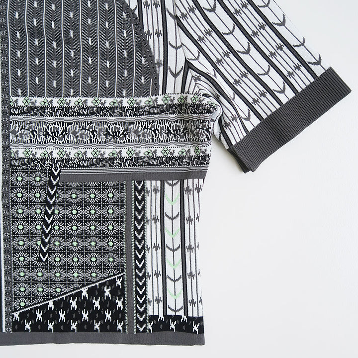 Mame Kurogouchi/マメ】Geometric Pattern Knitted Top MM25SS