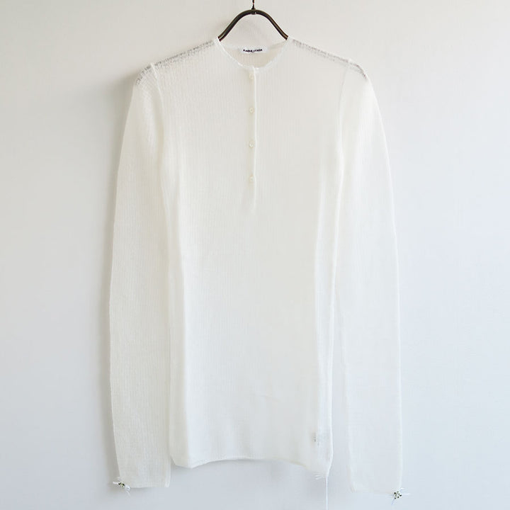 FUMIKA UCHIDA/フミカウチダ】Gauze Waffle Henleyneck Sweater Y
