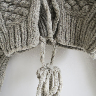 【ERIKOKATORI/エリコカトリ】<br>lace up hand knit <br>EK7-5-2