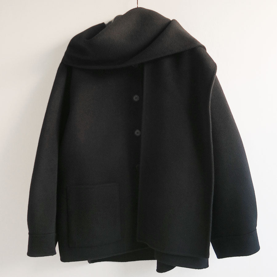 【IIROT/イロット】<br>Double Cross Wool Shirt Jacket <br>032-025-WJ48