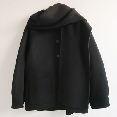 【IIROT/イロット】<br>Double Cross Wool Shirt Jacket <br>032-025-WJ48