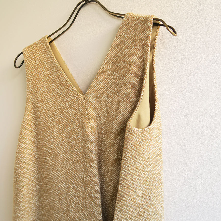 【9/19からポイント10%還元】<br>【AURALEE/オーラリー】<br>HOMESPUN TWEED DRAPE DRESS <br>A25AD07HT