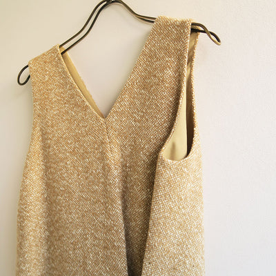 【9/19からポイント10%還元】<br>【AURALEE/オーラリー】<br>HOMESPUN TWEED DRAPE DRESS <br>A25AD07HT