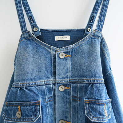 【RYU KAGA/リュウ カガ】<br>Denim camisole <br>65RL01A