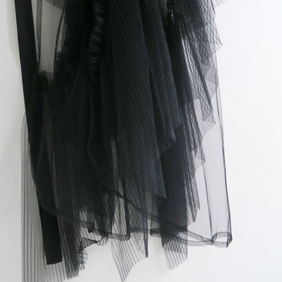 【MARGE/マージ】<br>Pleated tulle wrap skirt <br>1006-0105-253