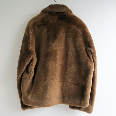【9/5からポイント10%還元】<br>【AURALEE/オーラリー】<br>STRAIGHT MERINO MOUTON FUR P-COAT <br>A25AC03MM
