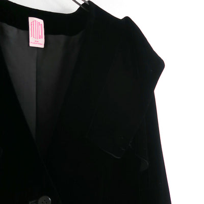 【FETICO/フェティコ】 <br>VELVET FRILL SHOULDER JACKET <br>FTC244-0204