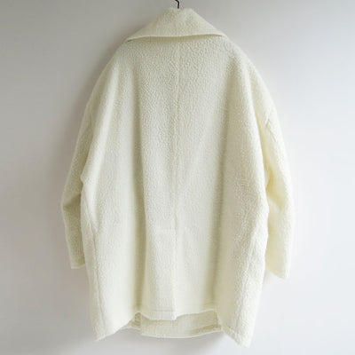 【RYU KAGA/リュウ カガ】<br>Wool boa oversized pea coat <br>85RC03D