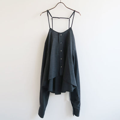 【RYU KAGA/リュウ カガ】<br>Wool tropical shirts camisole <br>85RB01D