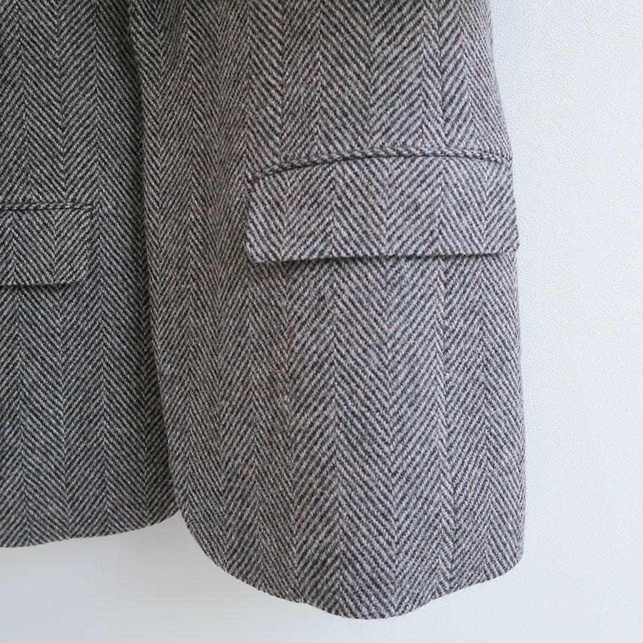 【AURALEE/オーラリー】<br>LAMA SHETLAND WOOL TWEED OVER JACKET <br>A24AJ06LS