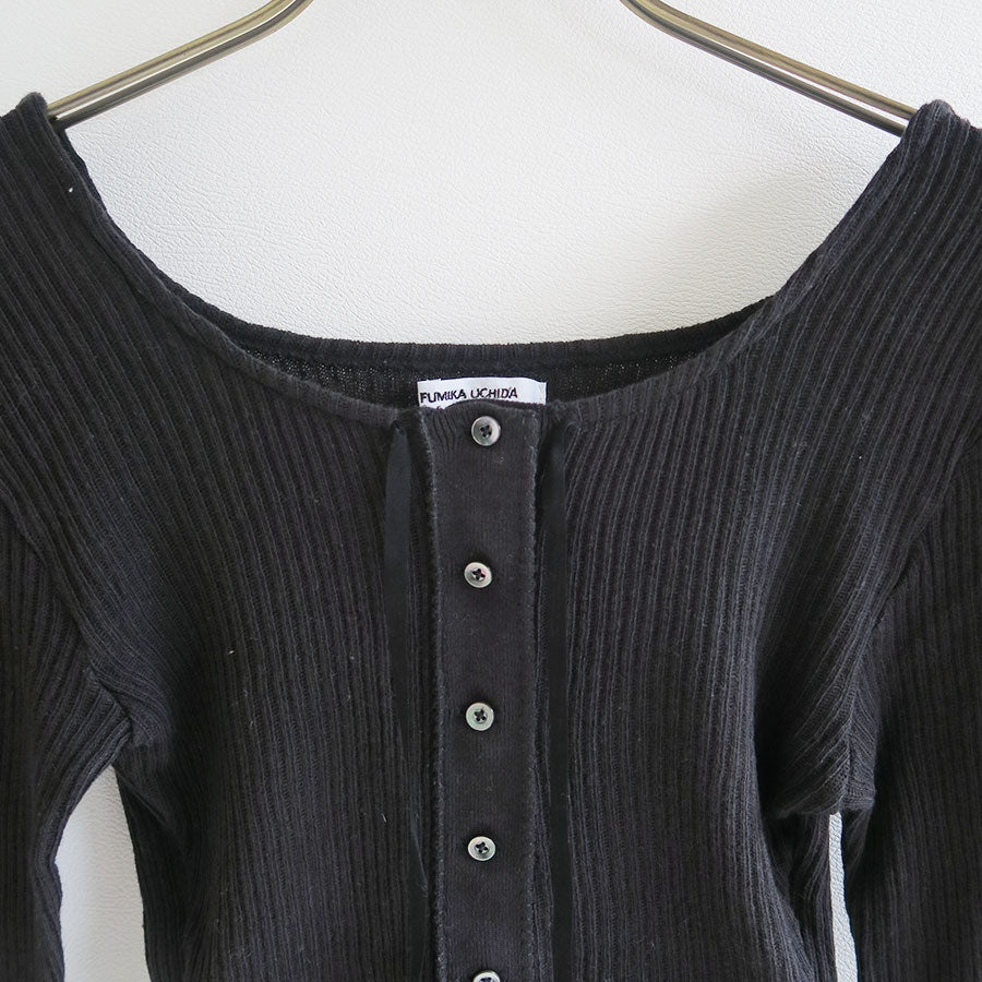 FUMIKA UCHIDA/フミカウチダ】VINTAGE RIBBED CORSET TOP_LONG SLEEVE U-UW001の通販  「ONENESS ONLINE STORE」