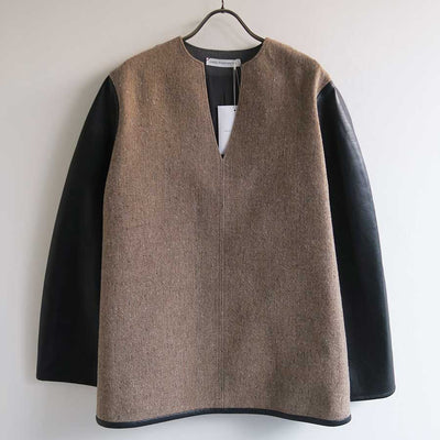 【GREED/グリード】<br>KASURI Knot Slub Tweed Long Blouse <br>6080100040