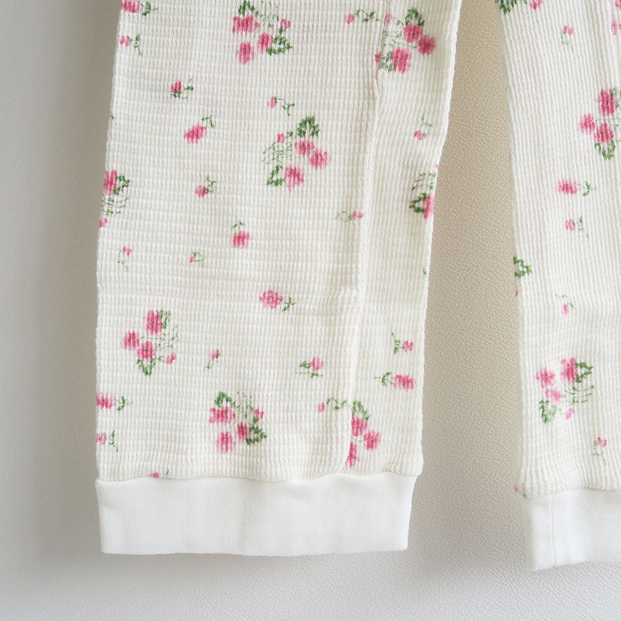 FUMIKA UCHIDA/フミカウチダ】Floral print waffle cropped pants X