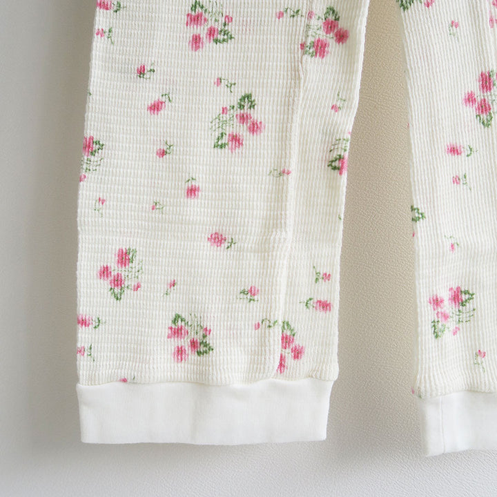 FUMIKA UCHIDA/フミカウチダ】Floral print waffle cropped pants X
