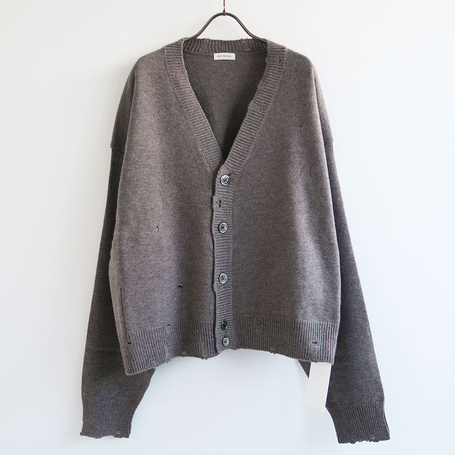 【RYU KAGA/リュウ カガ】<br>Damaged knit cardigan <br>84RN02D