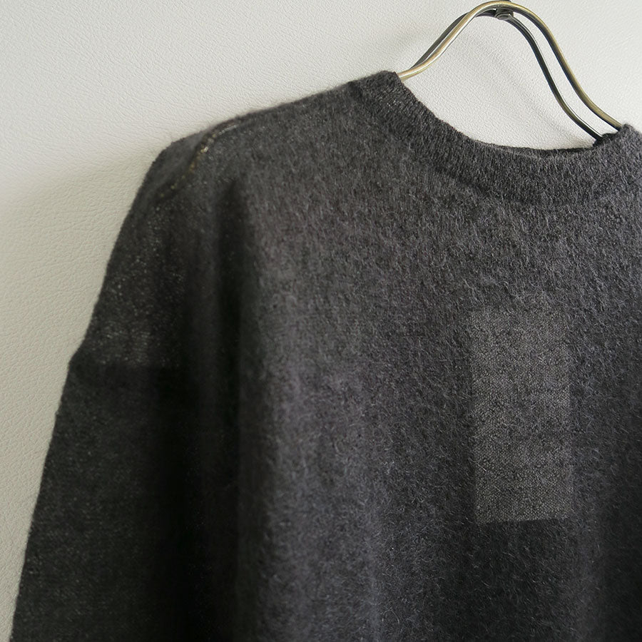 【BATONER/バトナー】<br>SHEER MOHAIR CREW NECK <br>BN-25FL-013