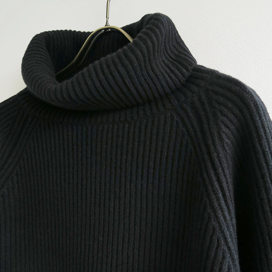 【SINME/シンメ】<br>ミドルゲージタートルニット <br>S23AW-19