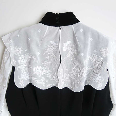 【Mame Kurogouchi/マメ】<br>Triacetate Georgette Embroidery Collar Dress <br>MM25FW-DR102