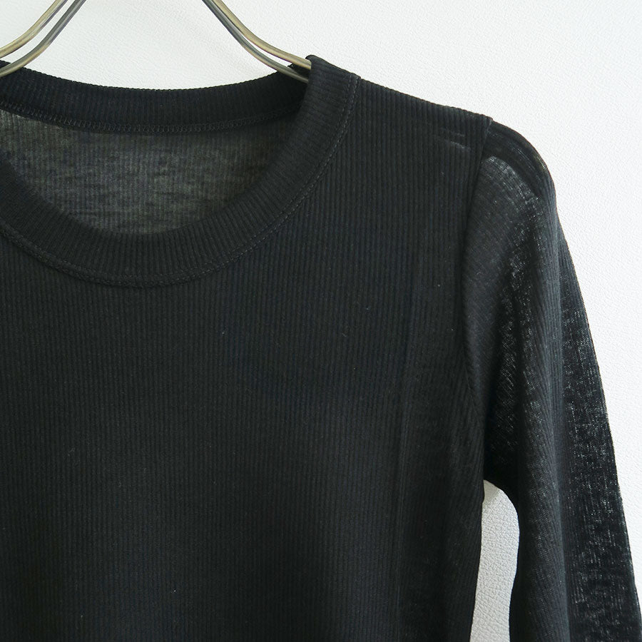 【BATONER/バトナー】<br>MELTY RIB U NECK LONG SLEEVE T-SHIRT <br>BN-25FL-008
