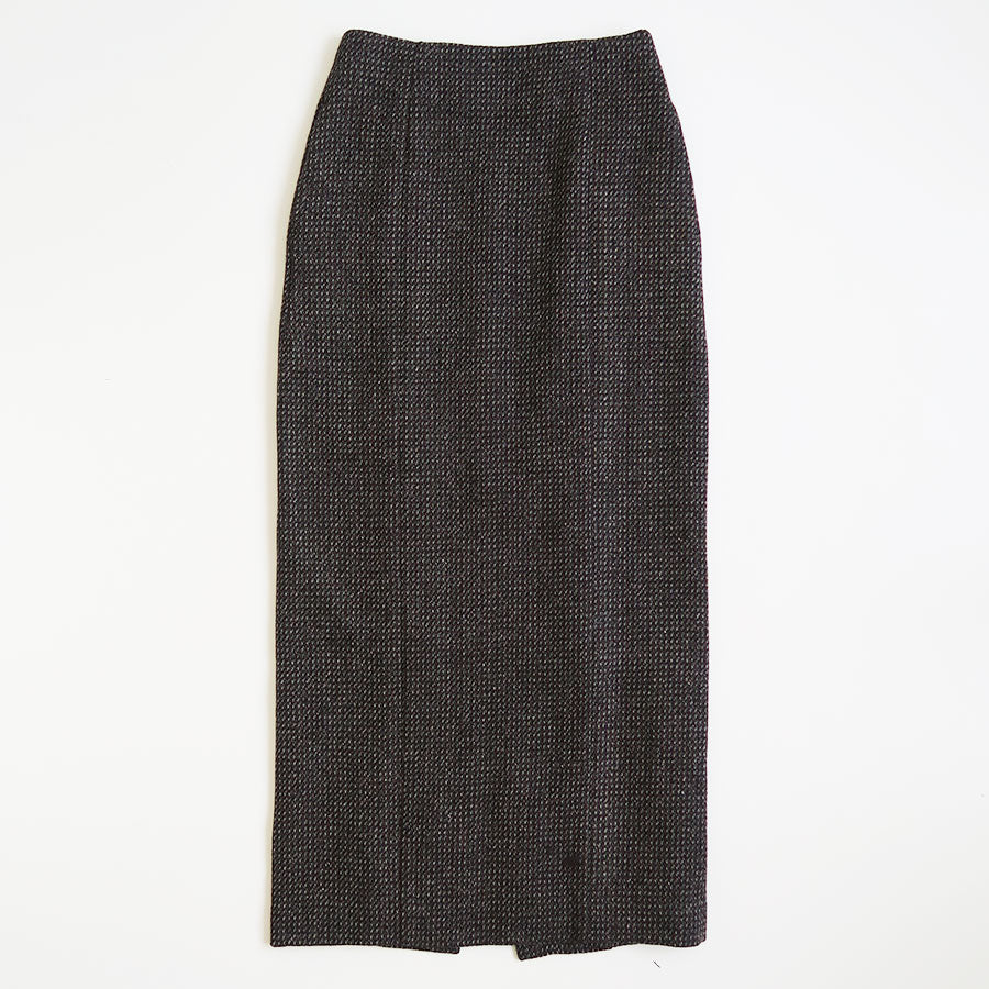 【AURALEE/オーラリー】<br>ALPACA WOOL SILK TWEED PENCIL SKIRT <br>A25AS06LS