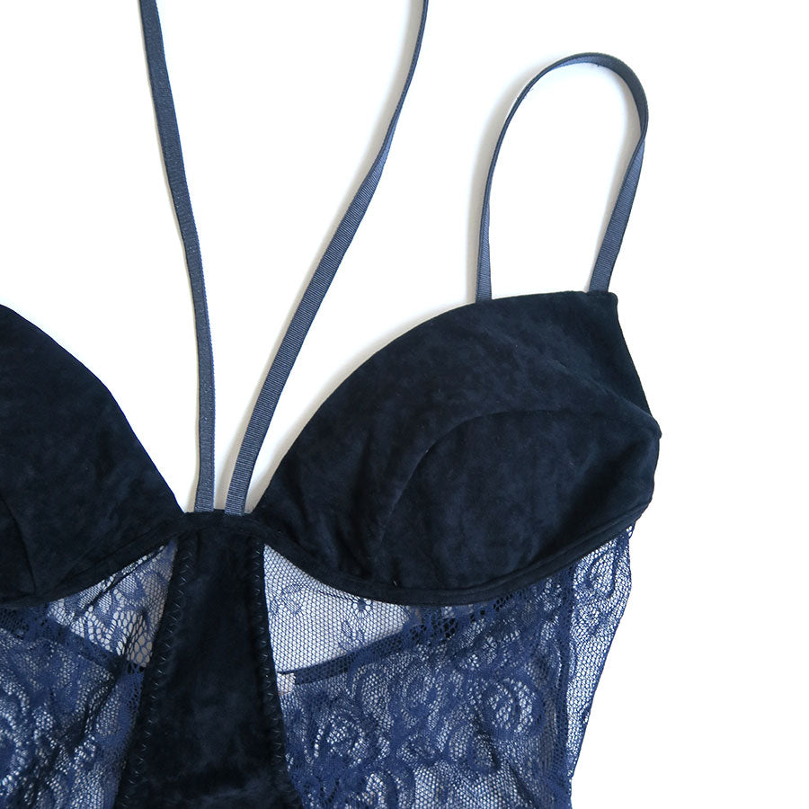 FETICO/フェティコ】SHEER PANELED VELOUR BODYSUIT FTC262-0404の通販