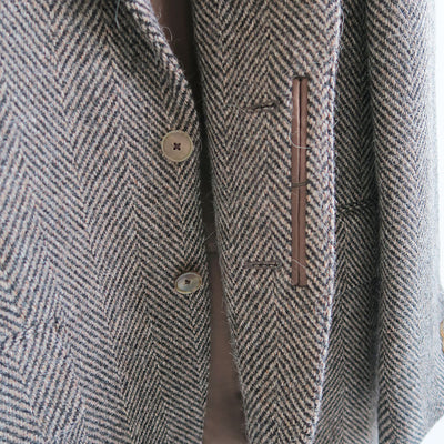 【AURALEE/オーラリー】<br>LAMA SHETLAND WOOL TWEED OVER JACKET <br>A24AJ06LS