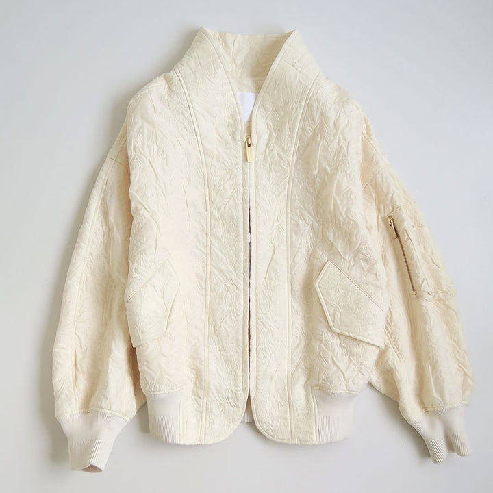 Mame Kurogouchi/マメ】Floral Jacquard Triple Cloth Jacket MM25FW