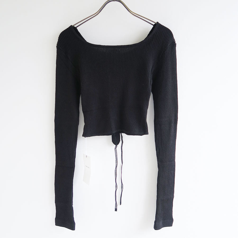 【FUMIKA UCHIDA/フミカウチダ】<br>VINTAGE RIBBED CORSET TOP_LONG SLEEVE <br>U-UW001