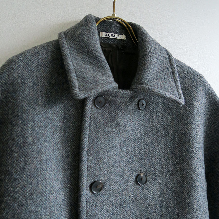 【9/5からポイント10%還元】<br>【AURALEE/オーラリー】<br>SHETLAND WOOL DOUBLE CLOTH COAT <br>A25AC03HD