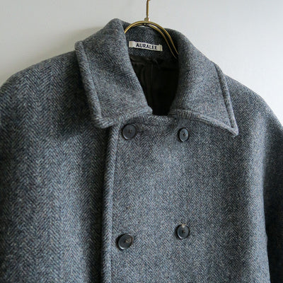 【9/5からポイント10%還元】<br>【AURALEE/オーラリー】<br>SHETLAND WOOL DOUBLE CLOTH COAT <br>A25AC03HD