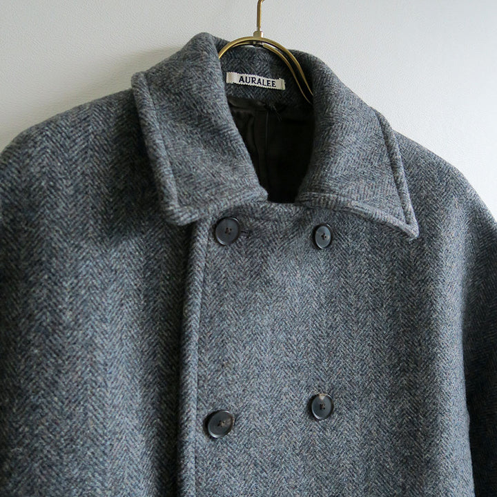 ジャケット・アウター Auralee 25AW SHETLAND WOOL DOUBLE CLOTH AURALEE/オーラリー】SHETLAND WOOL DOUBLE CLOTH COAT