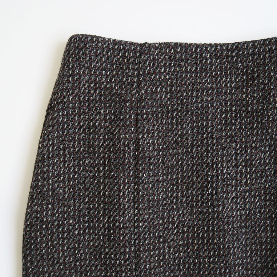 【AURALEE/オーラリー】<br>ALPACA WOOL SILK TWEED PENCIL SKIRT <br>A25AS06LS
