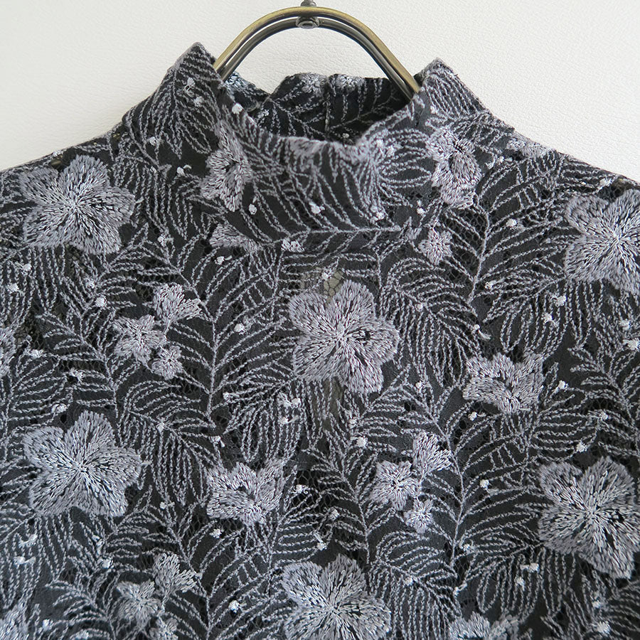 【EBONY/エボニー】<br>Embroidery Lace Tops <br>E23AW/T-02