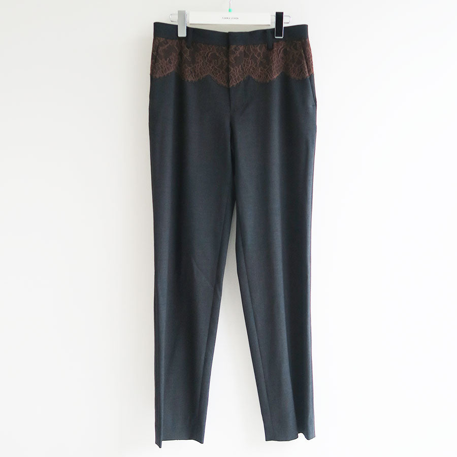 【FUMIKA UCHIDA/フミカウチダ】 <br>SUITING LACE WAIST PANTS <br>W-PT003