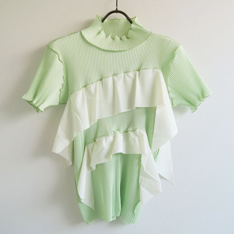 【to do kotohayokozawa/コトハヨコザワ】<br>Todo wave short sleeve top Highneck type <br>TD23A-P04