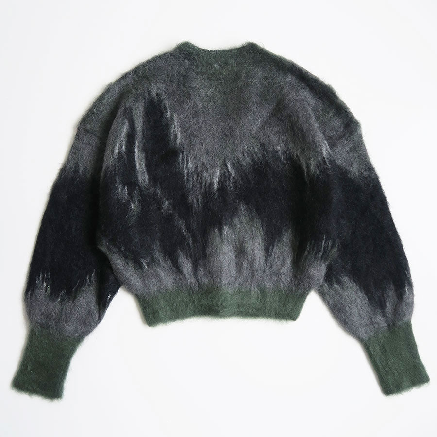 【Mame Kurogouchi/マメ】<br>Drip Glaze Pattern Mohair Knitted Cardigan <br>MM24FW-KN065