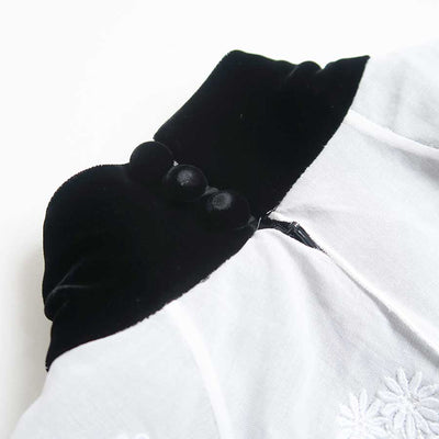 【Mame Kurogouchi/マメ】<br>Triacetate Georgette Embroidery Collar Dress <br>MM25FW-DR102