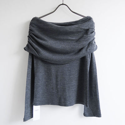 【IIROT/イロット】<br>Wool Drape Open Shoulder <br>031-025-CT005