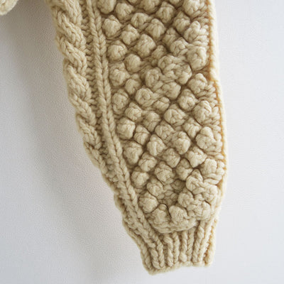 【ERIKOKATORI/エリコカトリ】<br>lace up hand knit <br>EK7-5-2