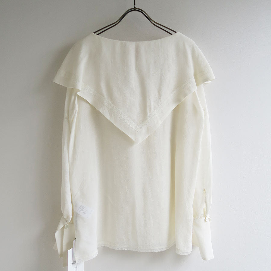 FETICO/フェティコ】LACE JACQUARD SAILOR COLLAR BLOUSE FTC262-0104