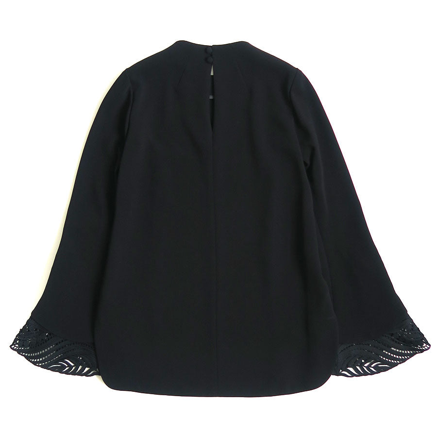 【Mame Kurogouchi/マメ】<br>Embroidered Cuffs Top <br>MM25SS-SH095