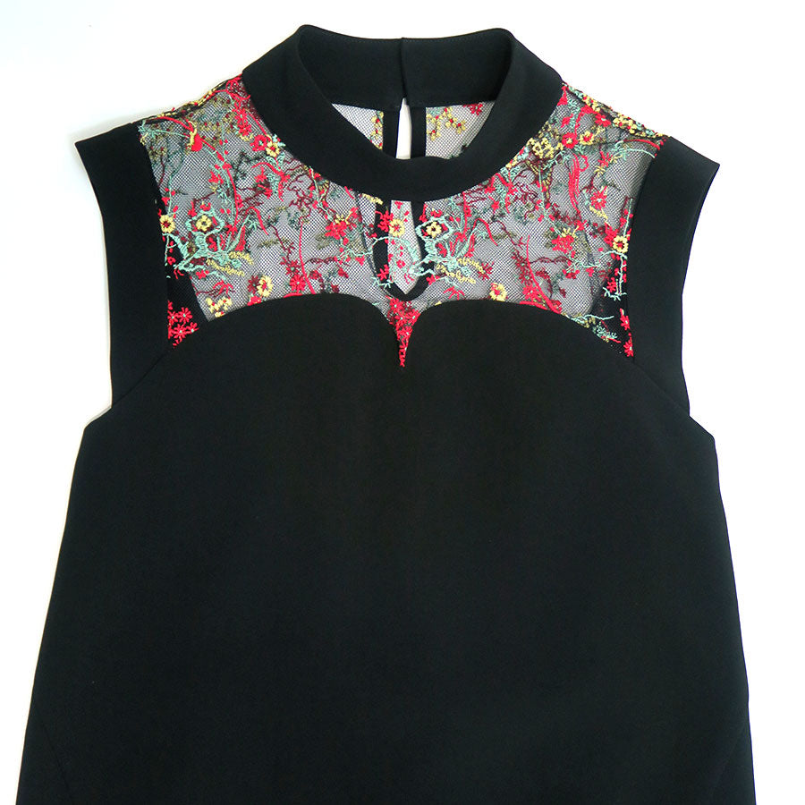 Mame Kurogouchi/マメ】Acetate Polyester Floral Lace-Collar