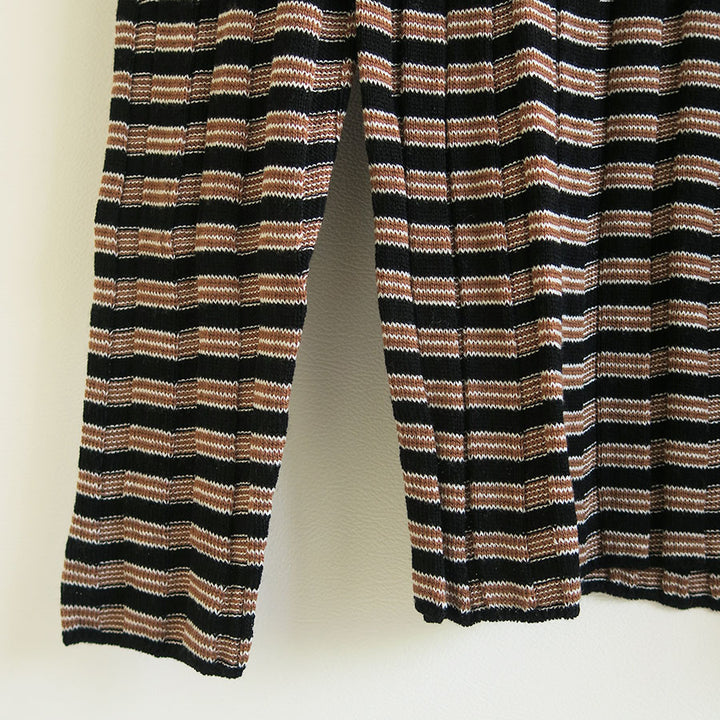 BATONER/バトナー】SOLID WOOL WIDE RIB BORDERCREW NECK BN-26FL-019