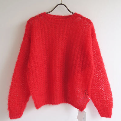 【BATONER/バトナー】<br>FLUFFY MOHAIR BOAT NECK <br>BN-25FL-027