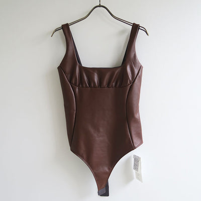【FUMIKA UCHIDA/フミカウチダ】<br>STRETCH VEGAN LEATHER BODYSUIT <br>W-FD004