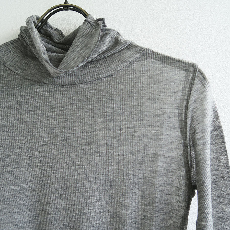 【BATONER/バトナー】<br>MELTY RIB HIGH NECK LONG SLEEVE T-SHIRT <br>BN-25FL-009