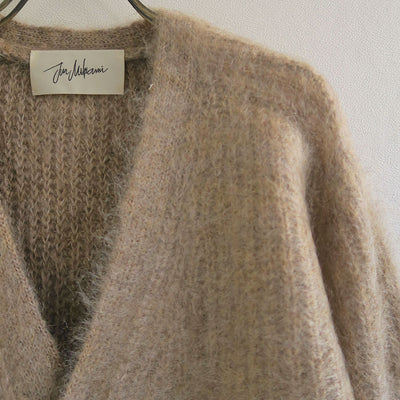 【JUN MIKAMI/ジュンミカミ】<br>モヘアVネックカーディガン <br>23AW-11-N