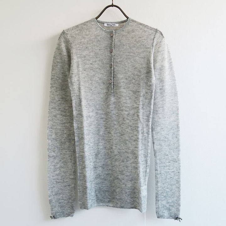 FUMIKA UCHIDA/フミカウチダ】Gauze Waffle Henleyneck Sweater Y
