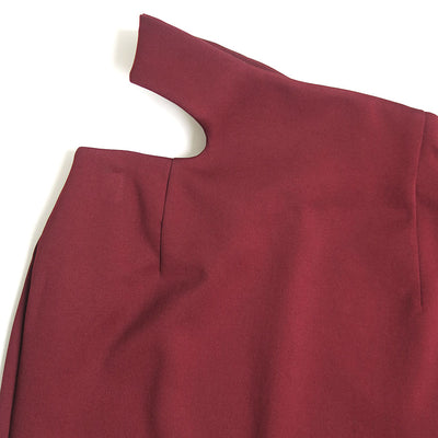 【Mame Kurogouchi/マメ】<br>Double Jersey Asymmetric Skirt <br>MM25FW-JS059